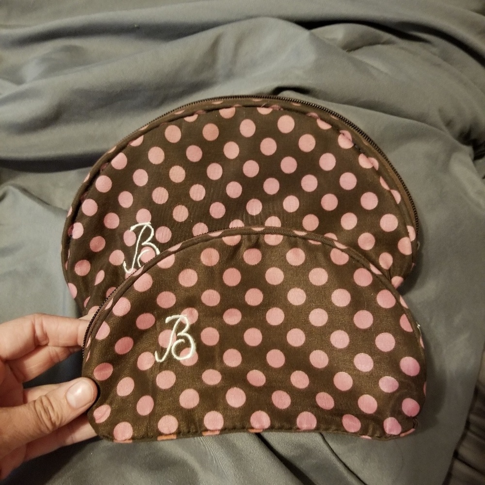 Personalized makeup bag set (letter B)